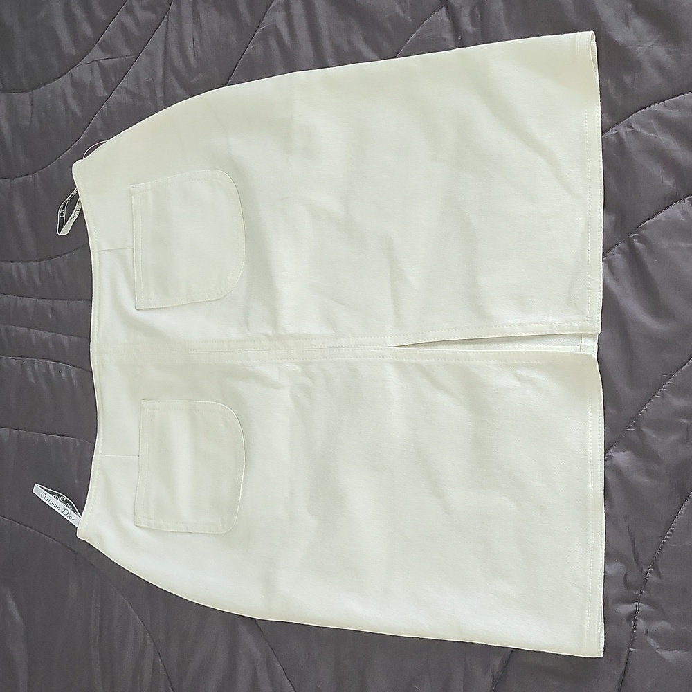 Christian Dior White Jean Skirt - 6